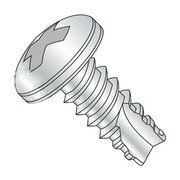 NEWPORT FASTENERS Thread Cutting Screw, #2 x 3/16 in, Zinc Plated Steel Pan Head Phillips Drive, 10000 PK 475308